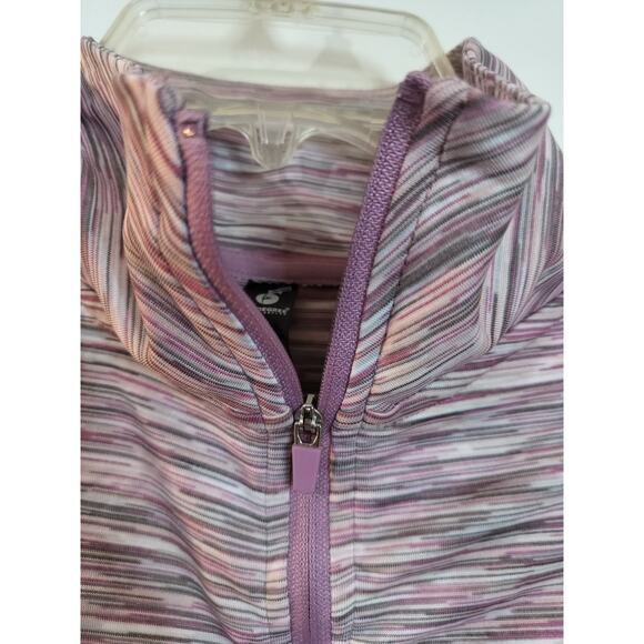 3848) 90 Degrees by Reflex Woman 1/2 Zip Pink Gray Active wear Jacket XS - Picture 6 of 9
